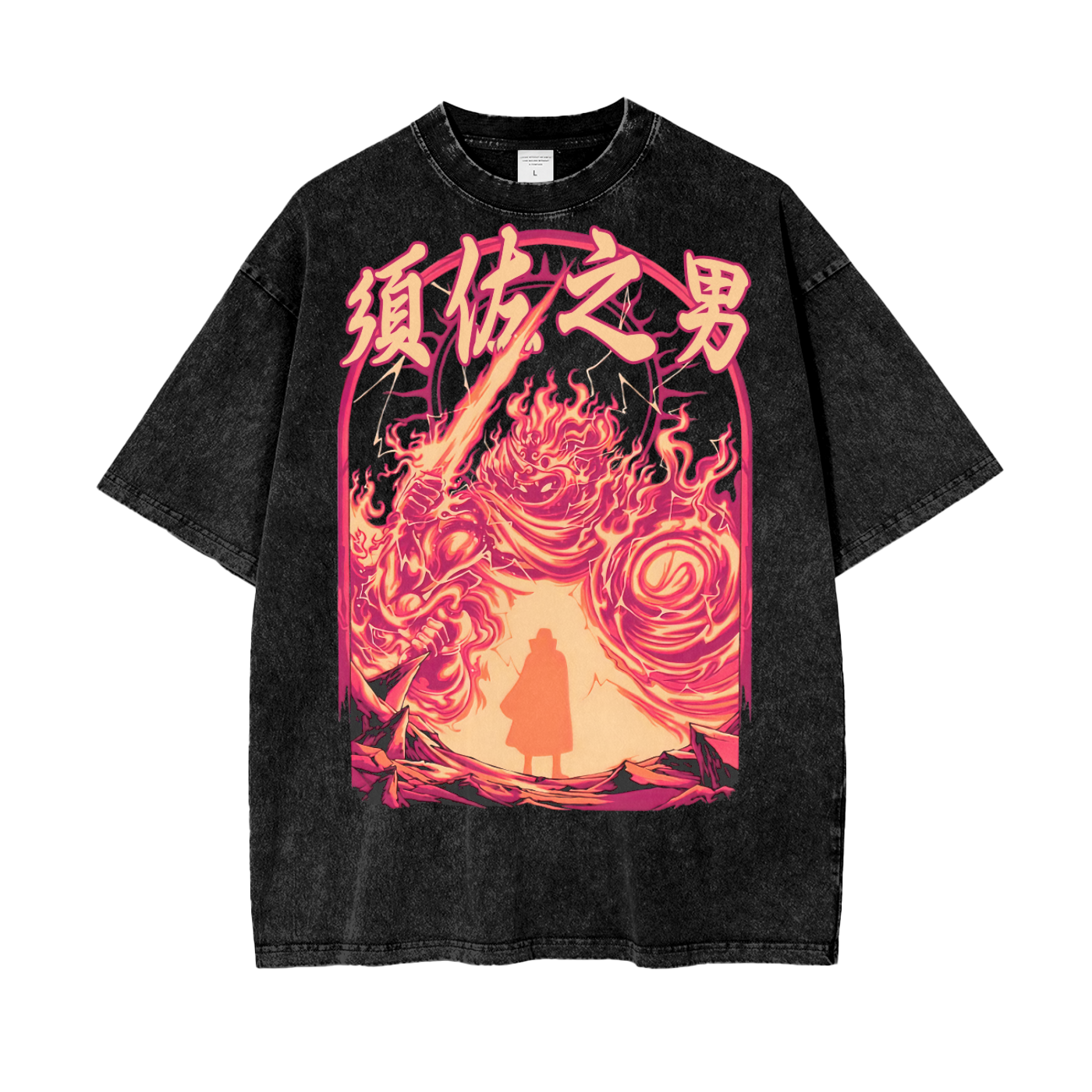 Itachi Naruto Oversize Snow Washed T-Shirt