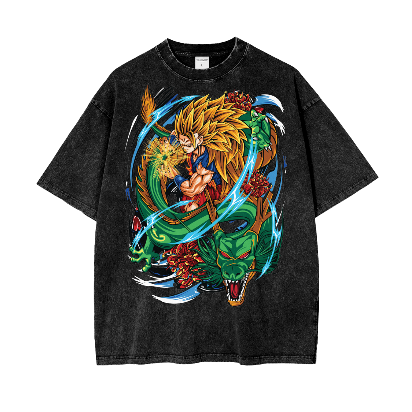 Goku Dragonball Oversize Snow Washed T-Shirt