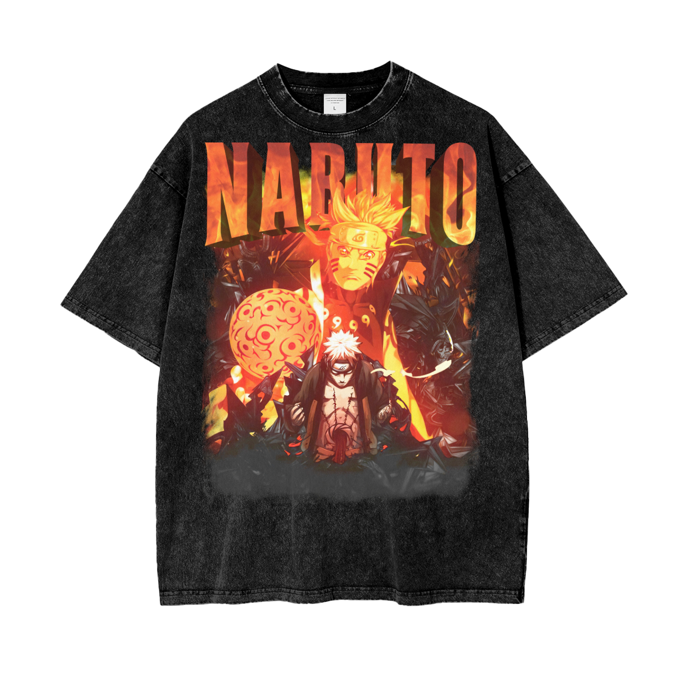 Naruto Oversize Snow Washed T-Shirt