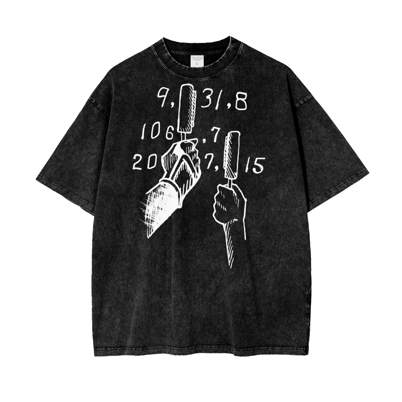 Jiraiya Naruto Oversize Snow Washed T-Shirt