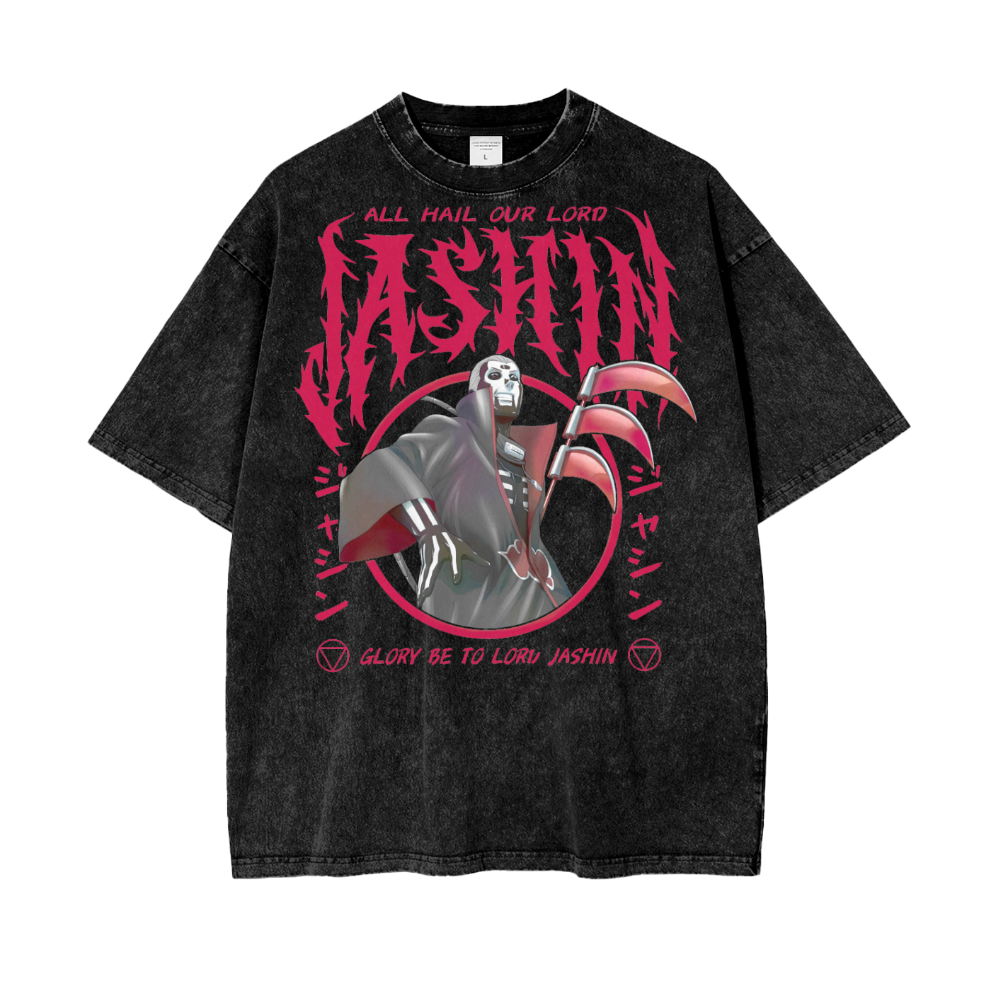 Hidan Naruto Oversize Snow Washed T-Shirt