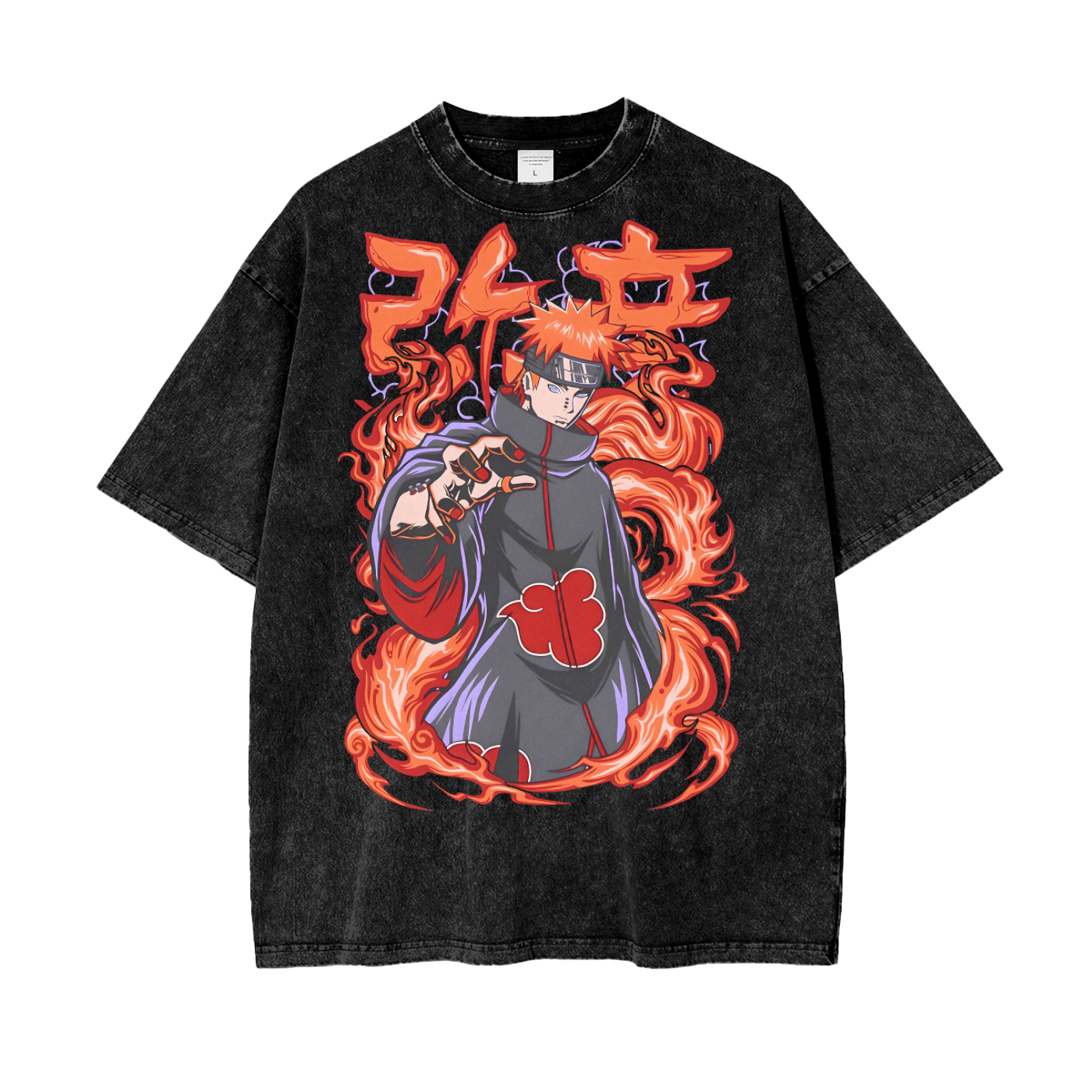 Pain Naruto Oversize Snow Washed T-Shirt