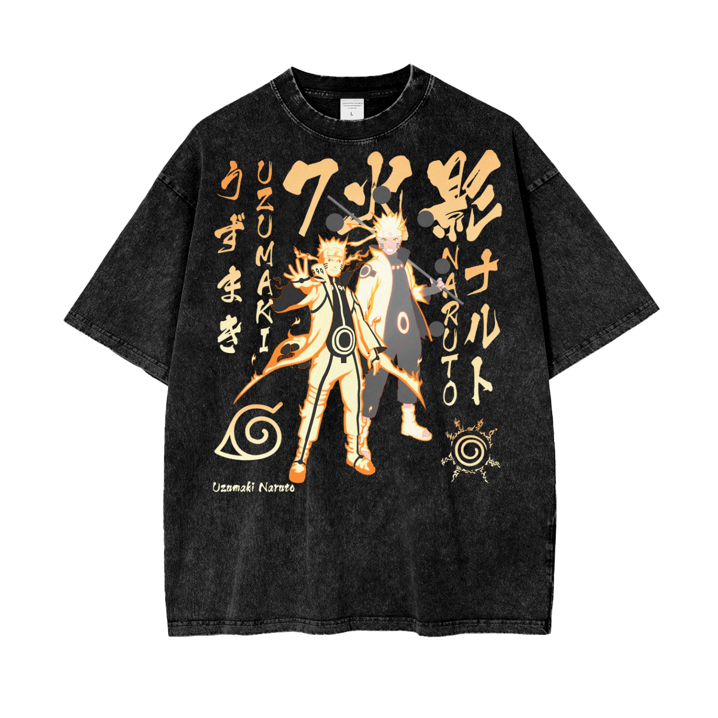 Naruto Oversize Snow Washed T-Shirt
