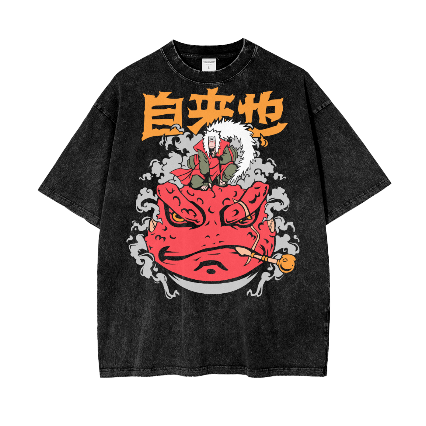 Jiraiya Naruto Oversize Snow Washed T-Shirt