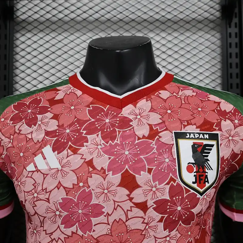 Player Verson Japan White Flowers Soccer jersey