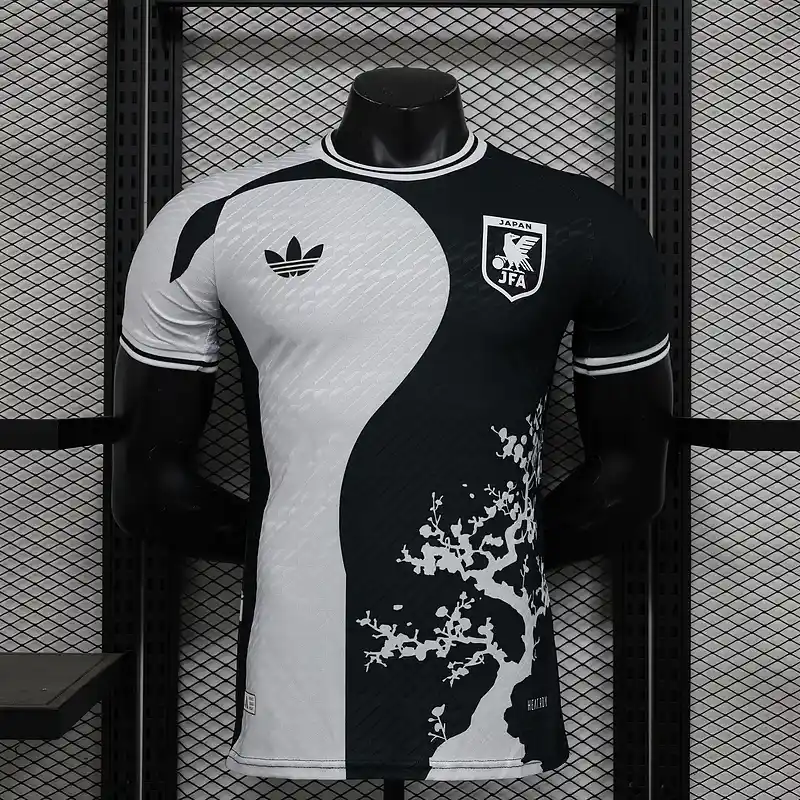 Player version Japan White and Black Special Soccer Jersey