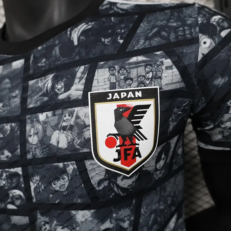 Player Version Japan Black Cartoon Soccer Jersey