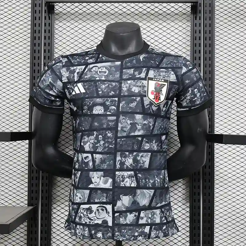 Player Version Japan Black Cartoon Soccer Jersey