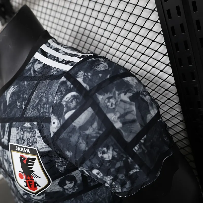 Player Version Japan Black Cartoon Soccer Jersey