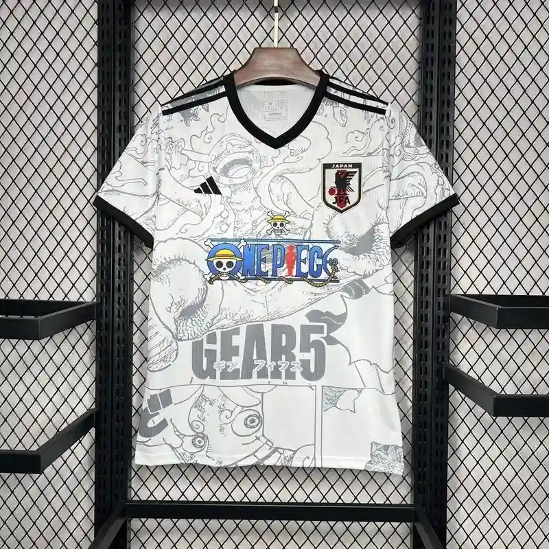 Japan One Piece White Special Edition Soccer Jersey