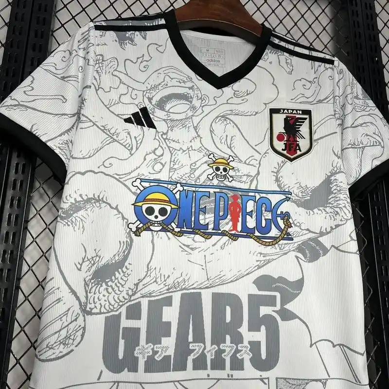Japan One Piece White Special Edition Soccer Jersey