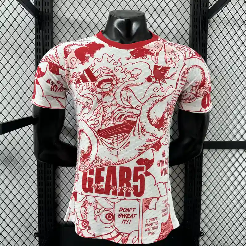Player Version Japan White Red Special Soccer Jersey