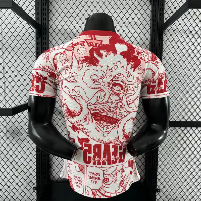 Player Version Japan White Red Special Soccer Jersey
