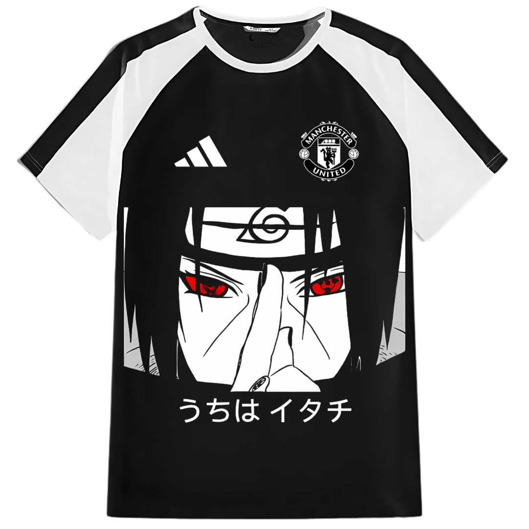 Man United  Sharingan Assassin Custom Itachi Uchiha Anime Jersey â€“ Heavy Polyester Fabric