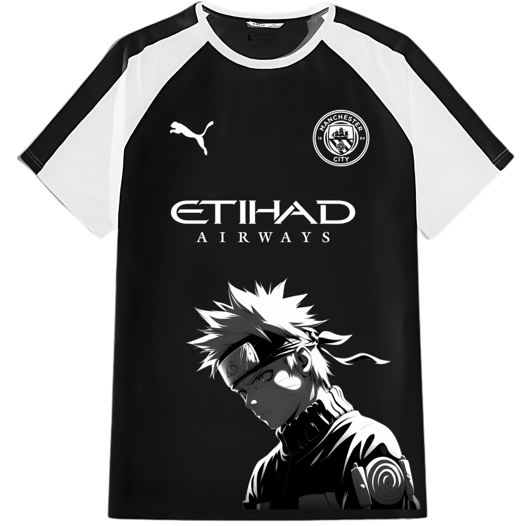 Manchester City Hokage Spirit Naruto Custom Anime Jersey â€“ Heavy Polyester Fabric