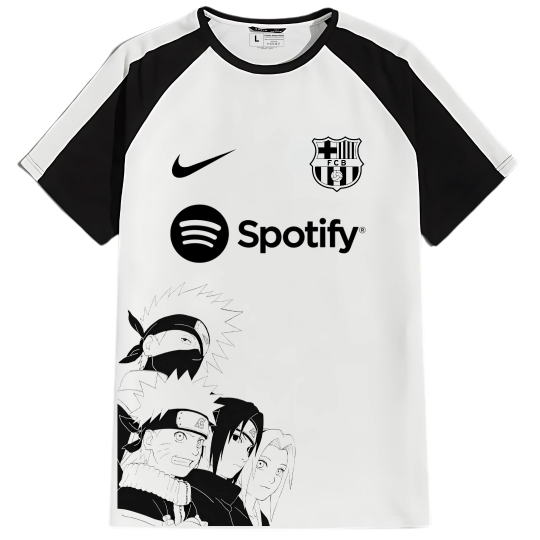FC Barcelona Shinobi Legacy" Custom Naruto Team 7 Anime Jersey â€“ Premium Polyester Fabric"