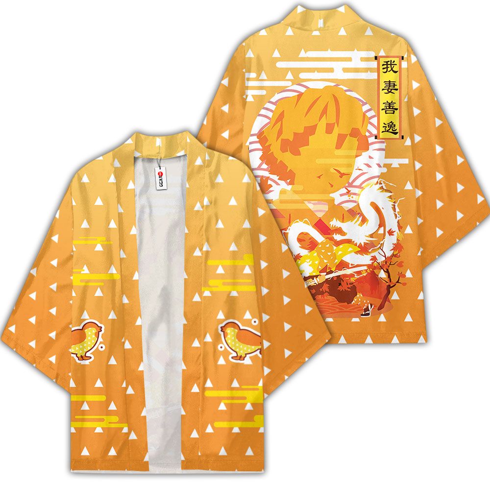 Demon Slayer Kimono - Zenitsu Kimono Otaku Merch Clothes GOT1308