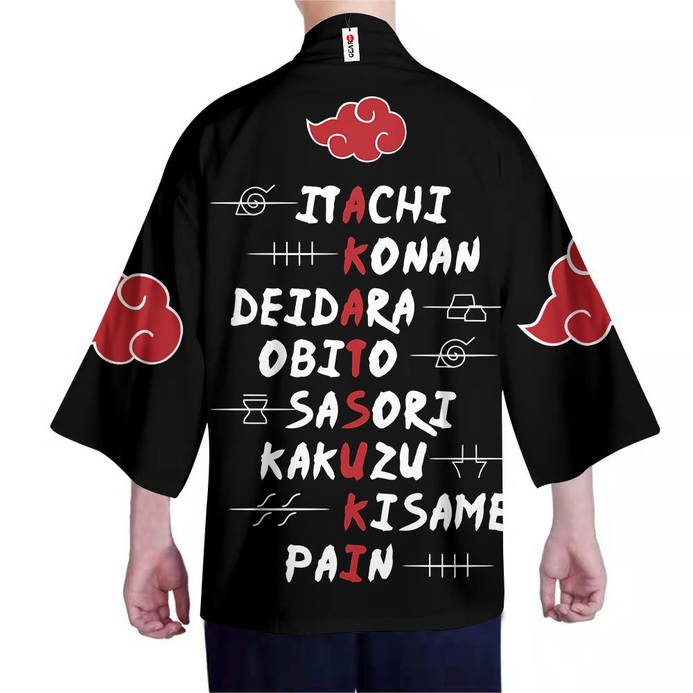 Naruto Kimono - Akatsuki Clan Kimono Custom Name Clothes GOT1308