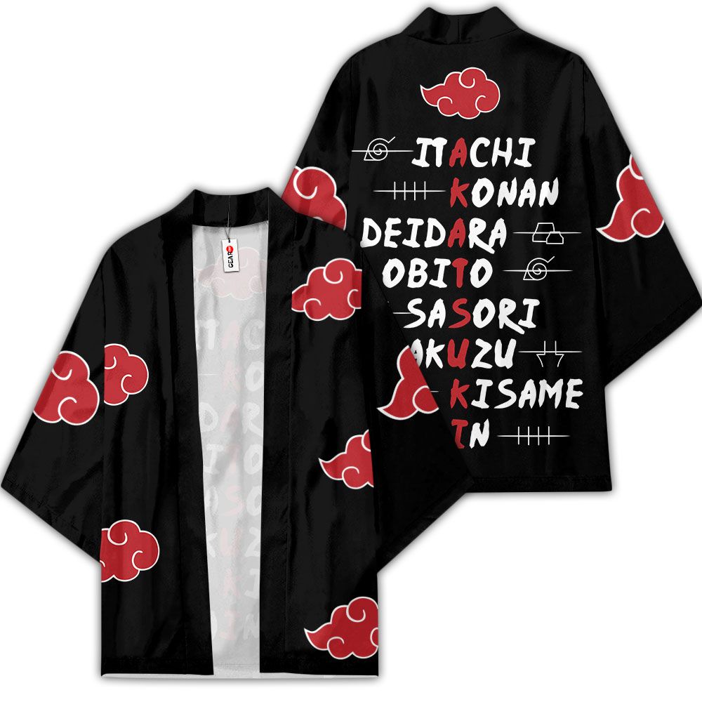 Naruto Kimono - Akatsuki Clan Kimono Custom Name Clothes GOT1308