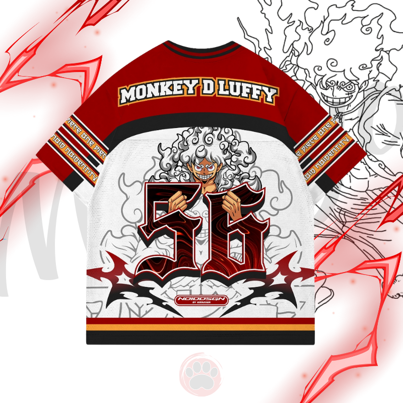 Jersey Luffy V1 One Piece Anime Vintage NFL Baseball