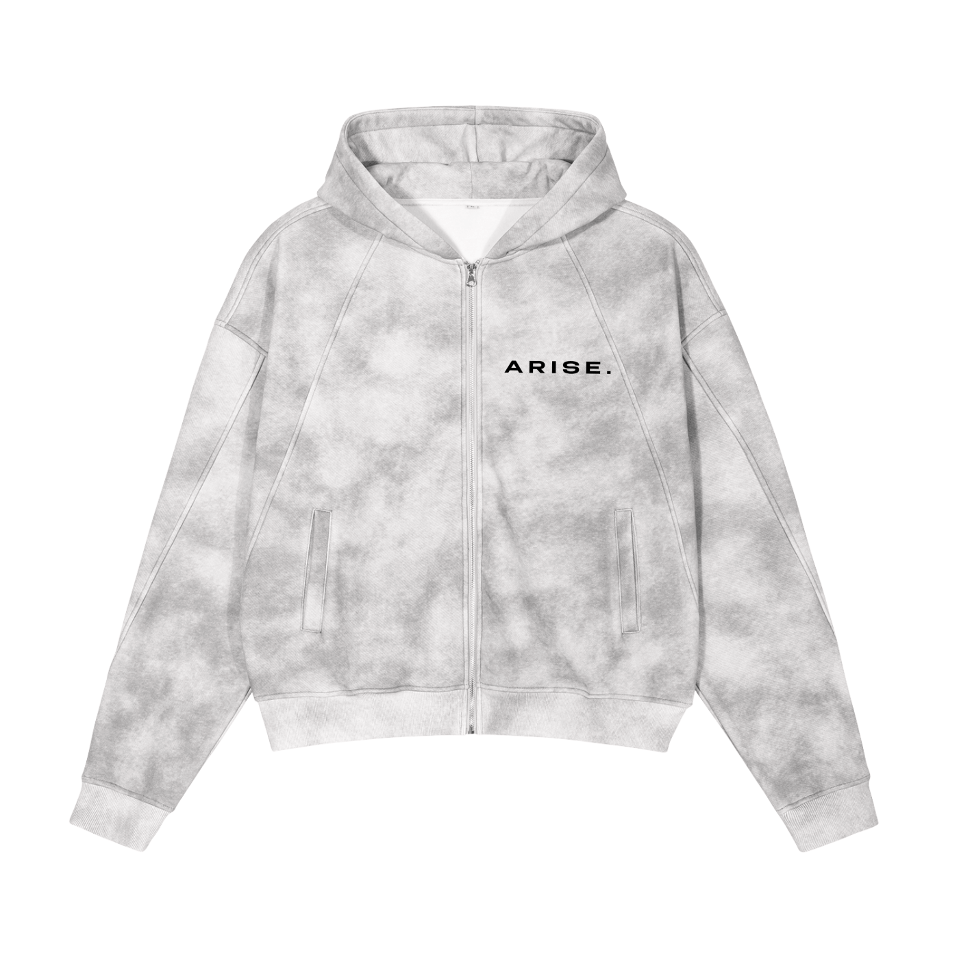 Shadow Monarch Streetwear Washed Zipped Hoodie