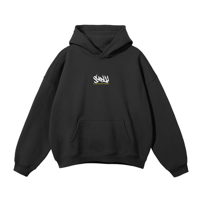 Black Leg Neon Streetwear Hoodie Black