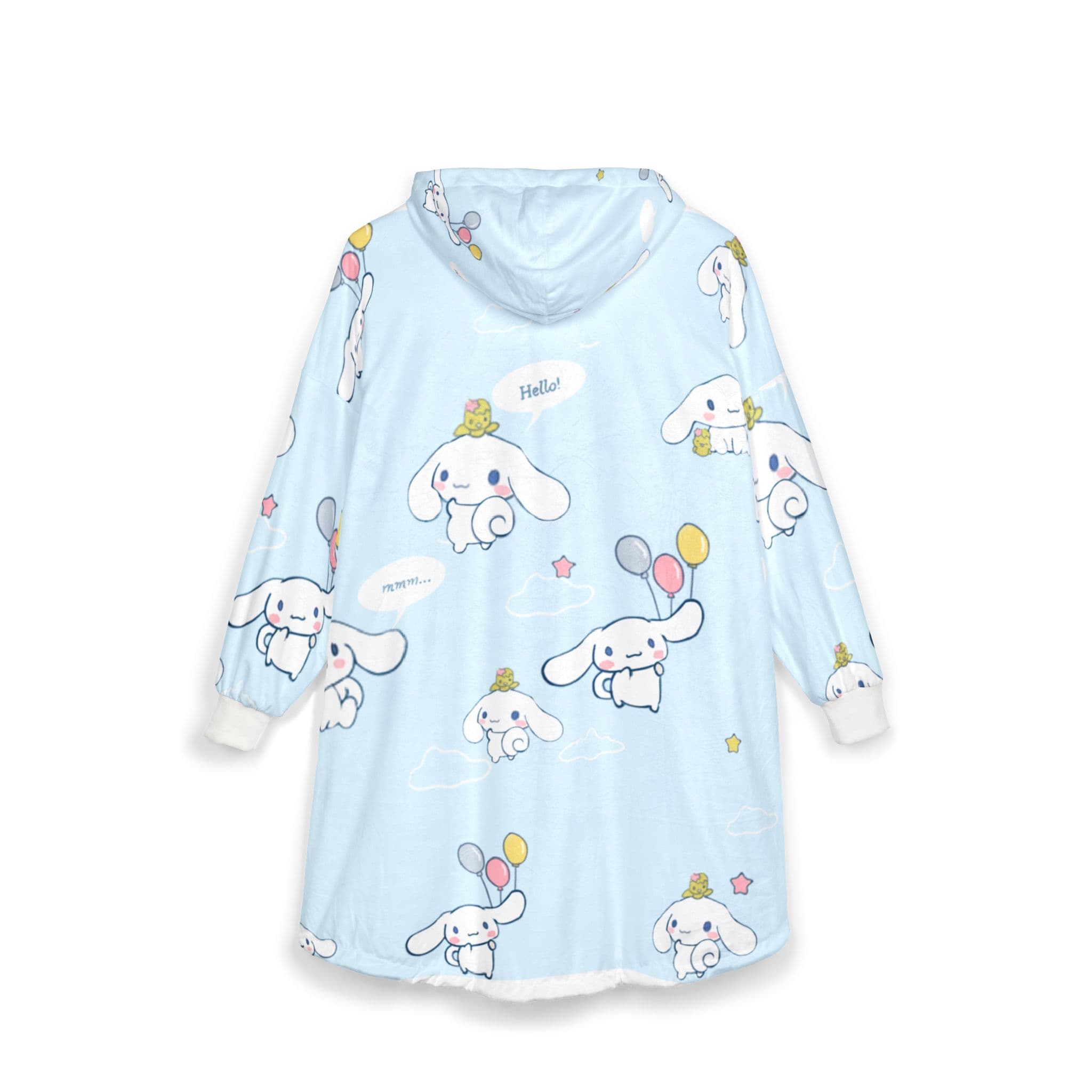 White Puppy Kawaii Blanket Hoodie