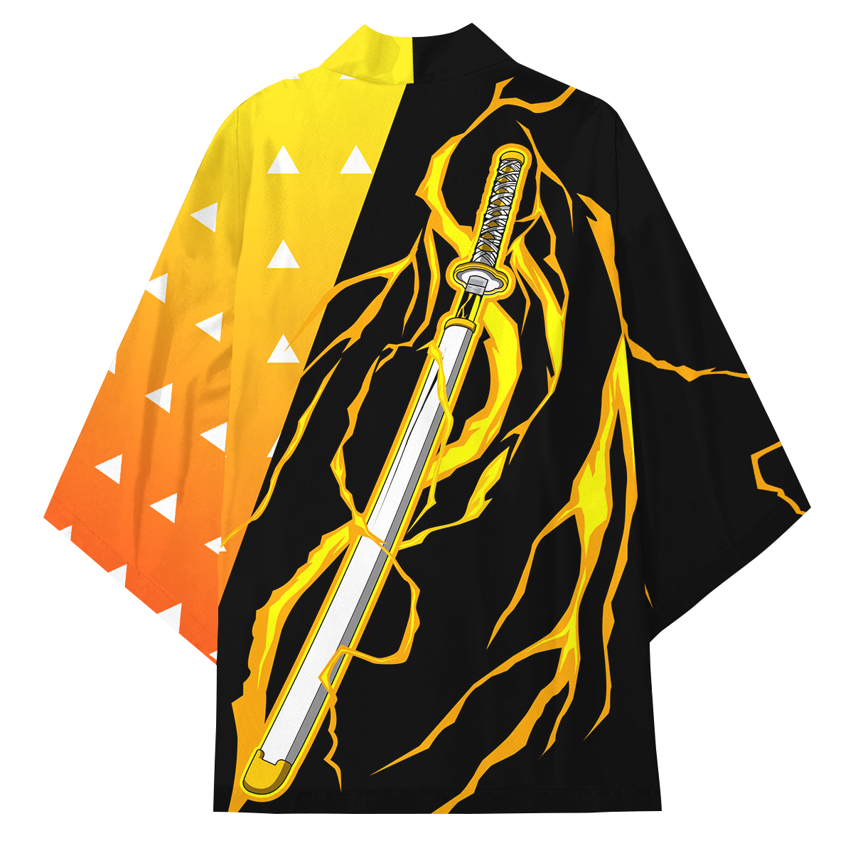 Demon Slayer Kimono - Zenitzu Sword Style Kimono FDM3107