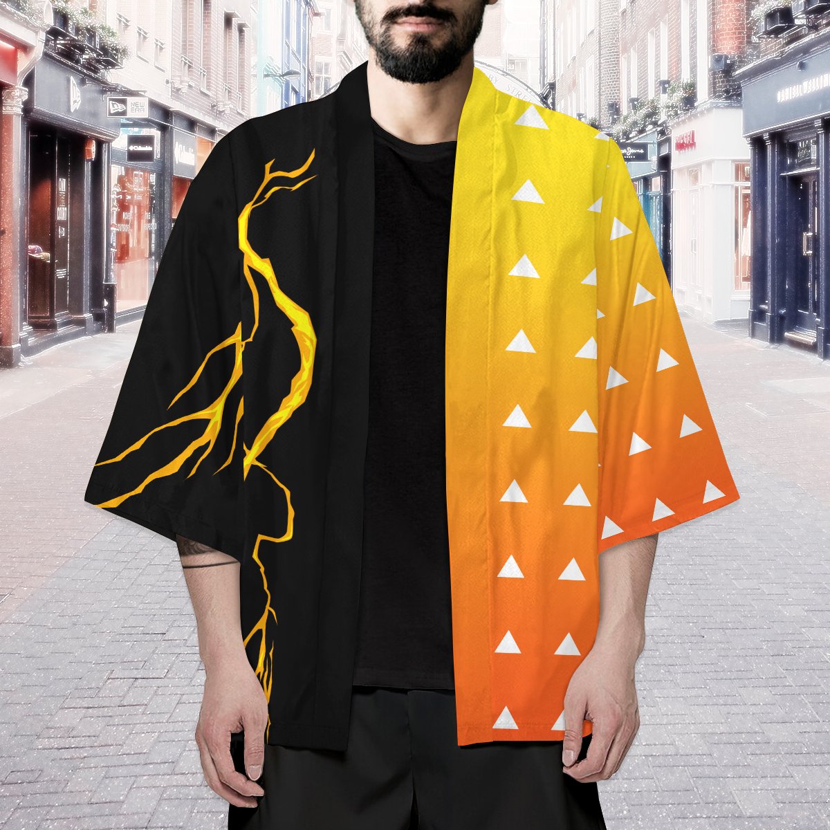 Demon Slayer Kimono - Zenitzu Sword Style Kimono FDM3107