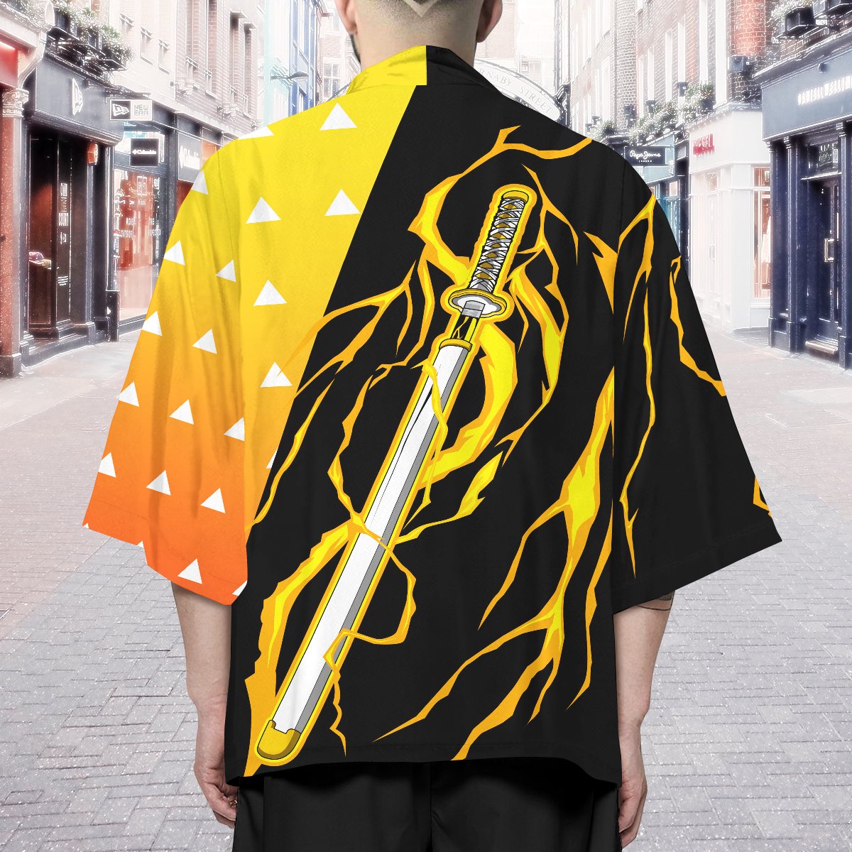 Demon Slayer Kimono - Zenitzu Sword Style Kimono FDM3107