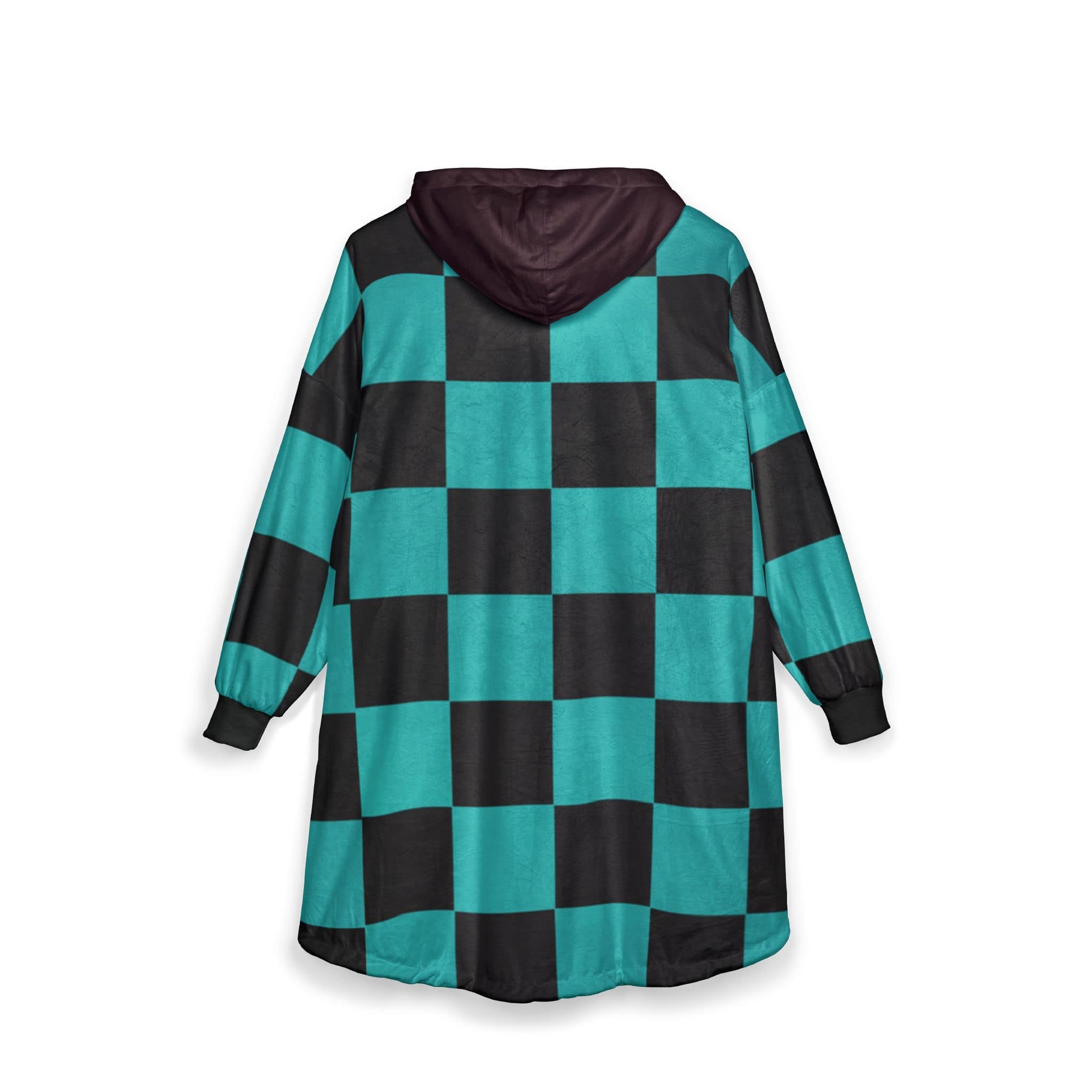 kimetsu na Classic Green Check Blanket Hoodie