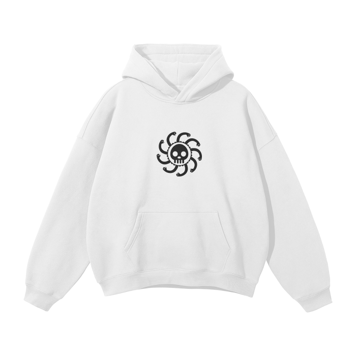 Serpent Empress Y2K Streetwear Hoodie White