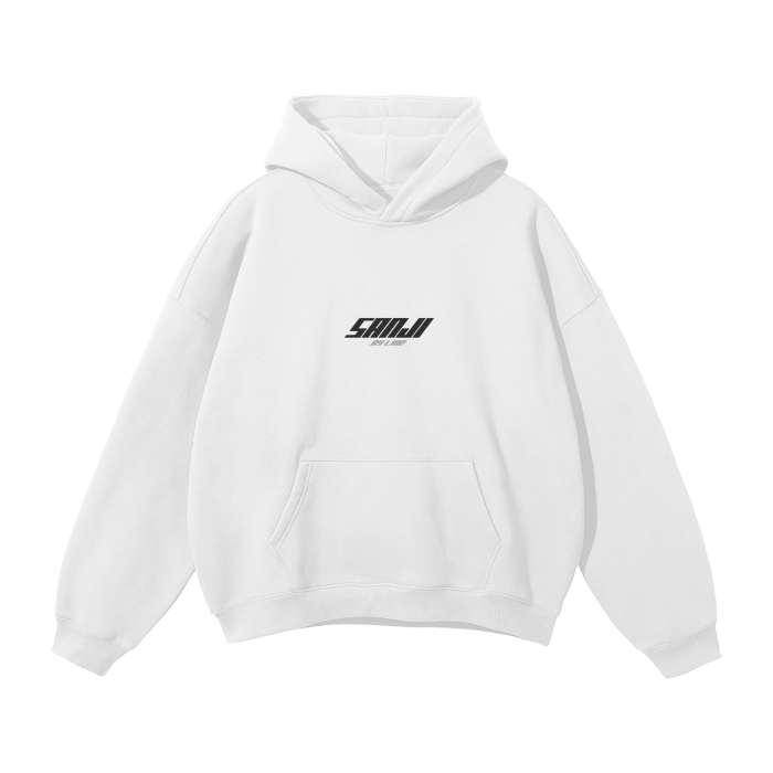 Black Leg Y2K Streetwear Hoodie White