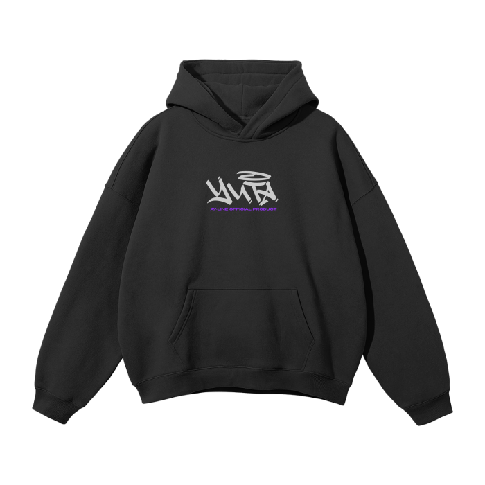 Cursed Companion Graffiti Streetwear Hoodie Black