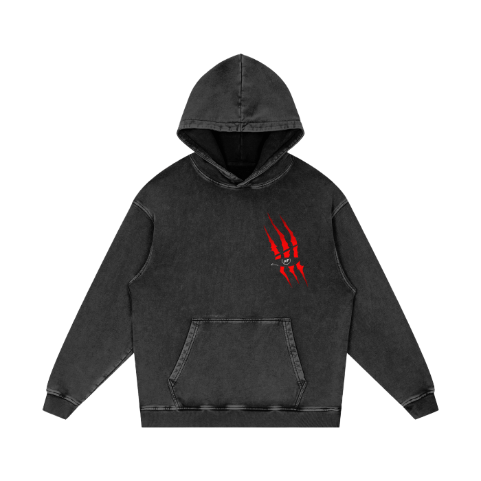 Red-Haired Pirate Y2K Streetwear Hoodie Washed