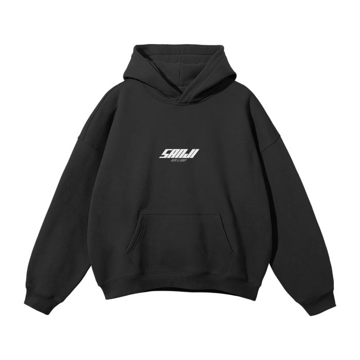 Black Leg Y2K Streetwear Hoodie Black