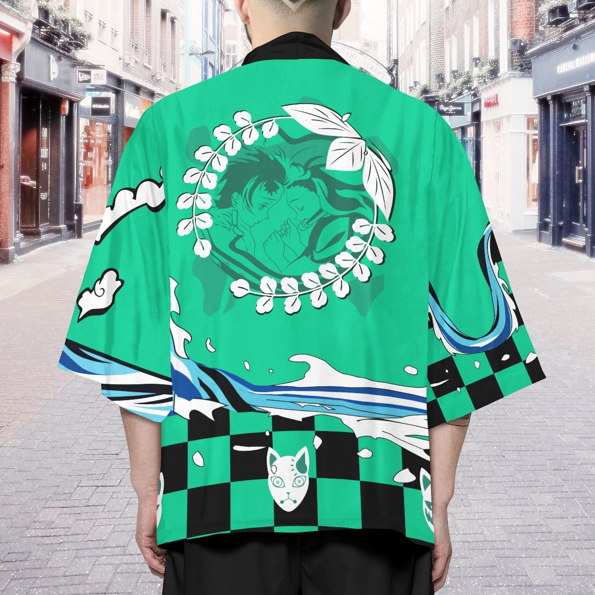 Demon Slayer Kimono - Dance of Fire and Water Kimono FDM3107