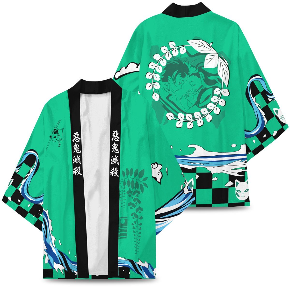 Demon Slayer Kimono - Dance of Fire and Water Kimono FDM3107