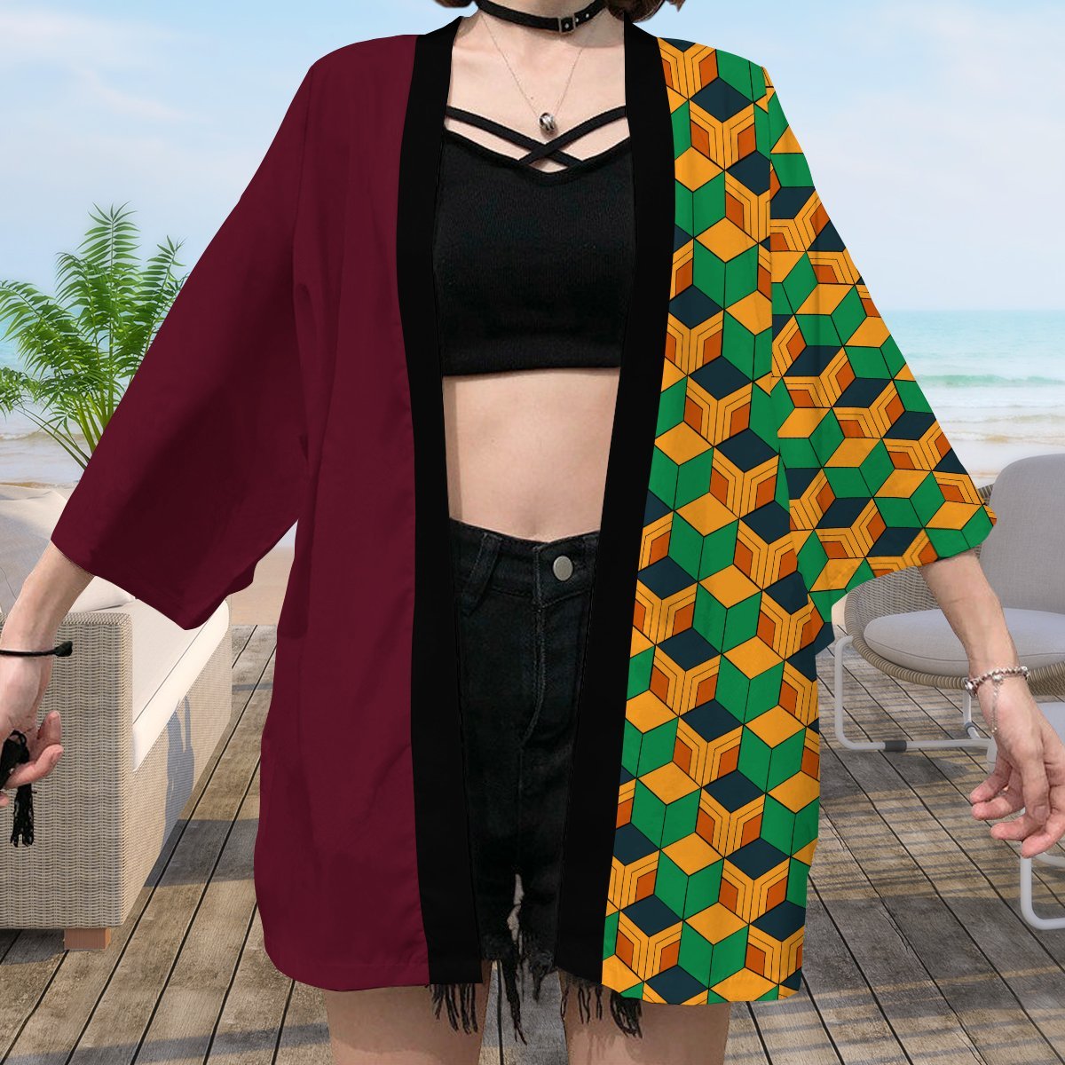 Demon Slayer Kimono - Kimetso No Yaiba Giyu Kimono FDM3107