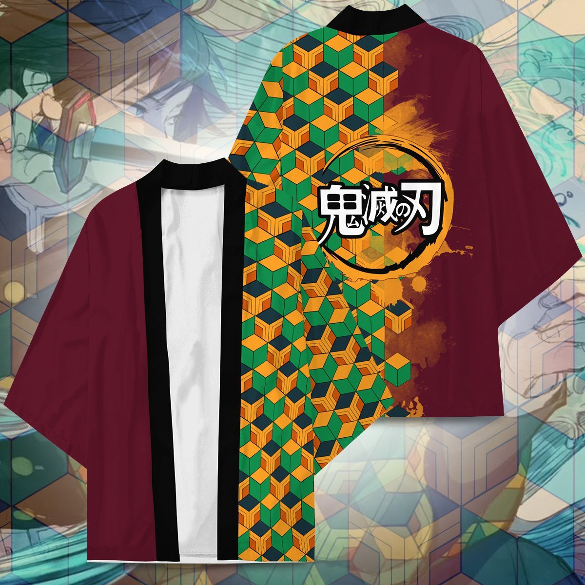 Demon Slayer Kimono - Kimetso No Yaiba Giyu Kimono FDM3107