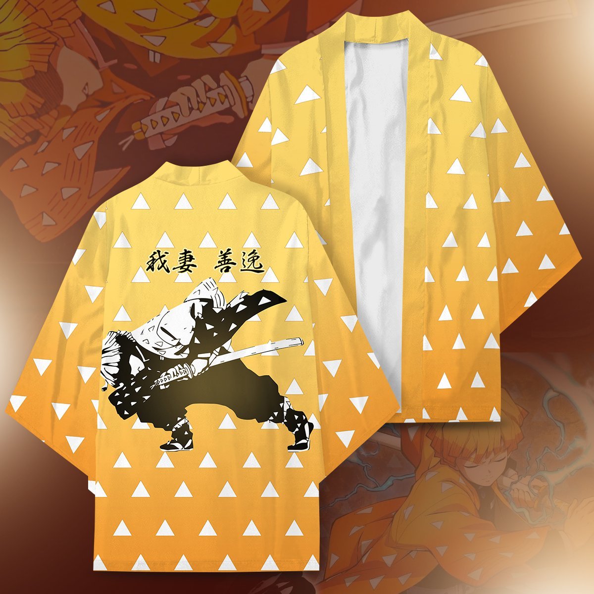 Demon Slayer Kimono - Kimetso No Yaiba Zenitsu Kimono FDM3107