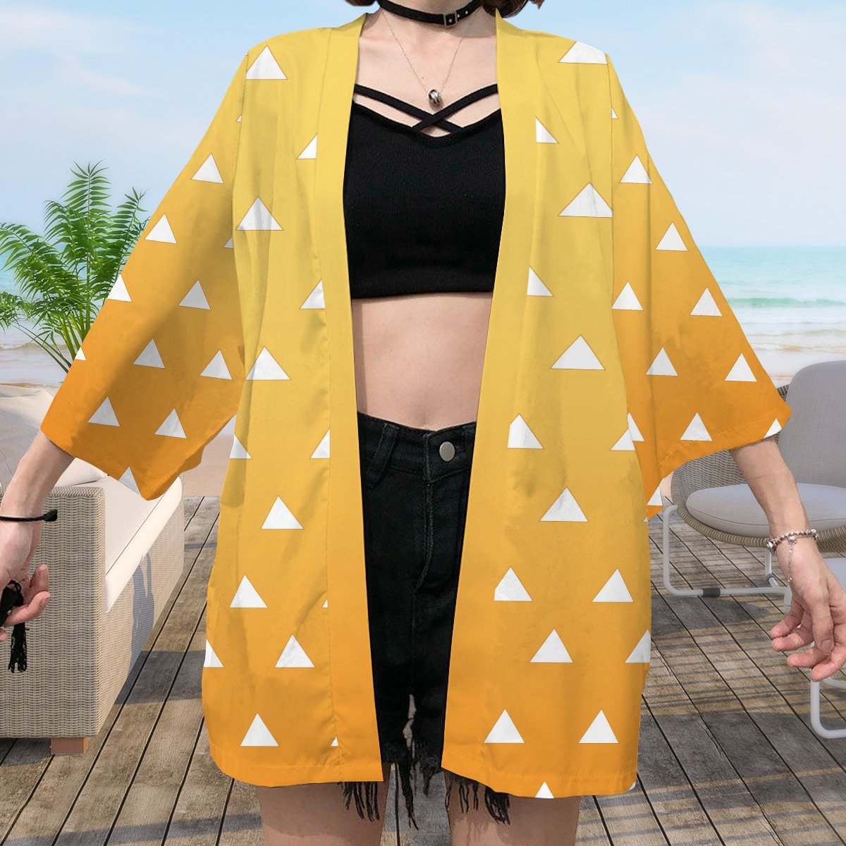 Demon Slayer Kimono - Kimetso No Yaiba Zenitsu Kimono FDM3107
