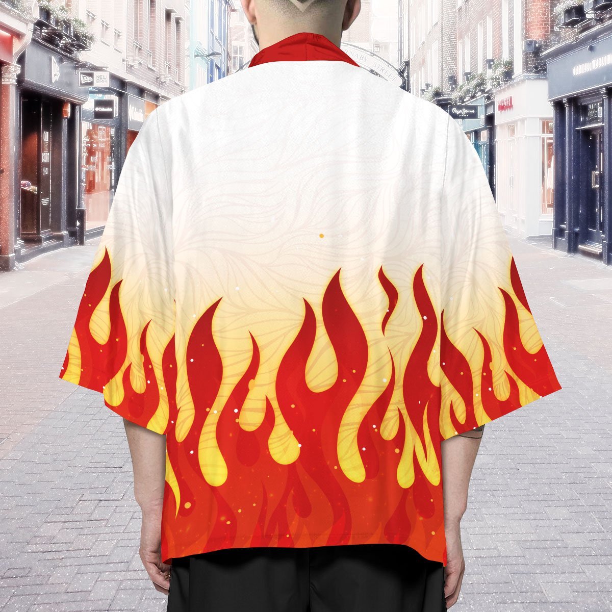 Demon Slayer Kimono - Kyojuro Fire Kimono FDM3107
