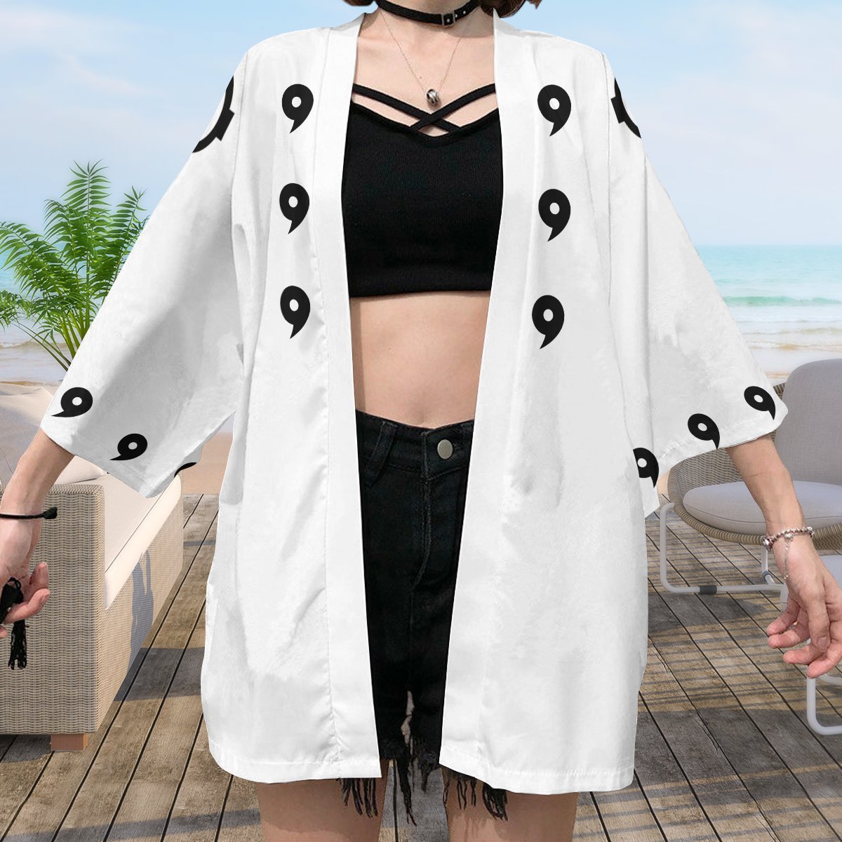 Naruto Kimono - Six Paths White Kimono FDM3107