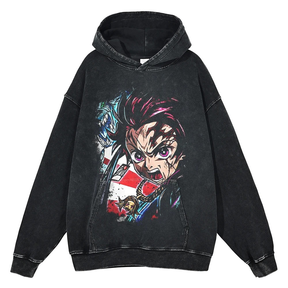 Tanjiro Kamado Vintage Hoodie V2