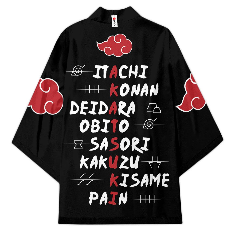 Naruto Kimono - Akatsuki Clan Kimono Custom Name Clothes GOT1308