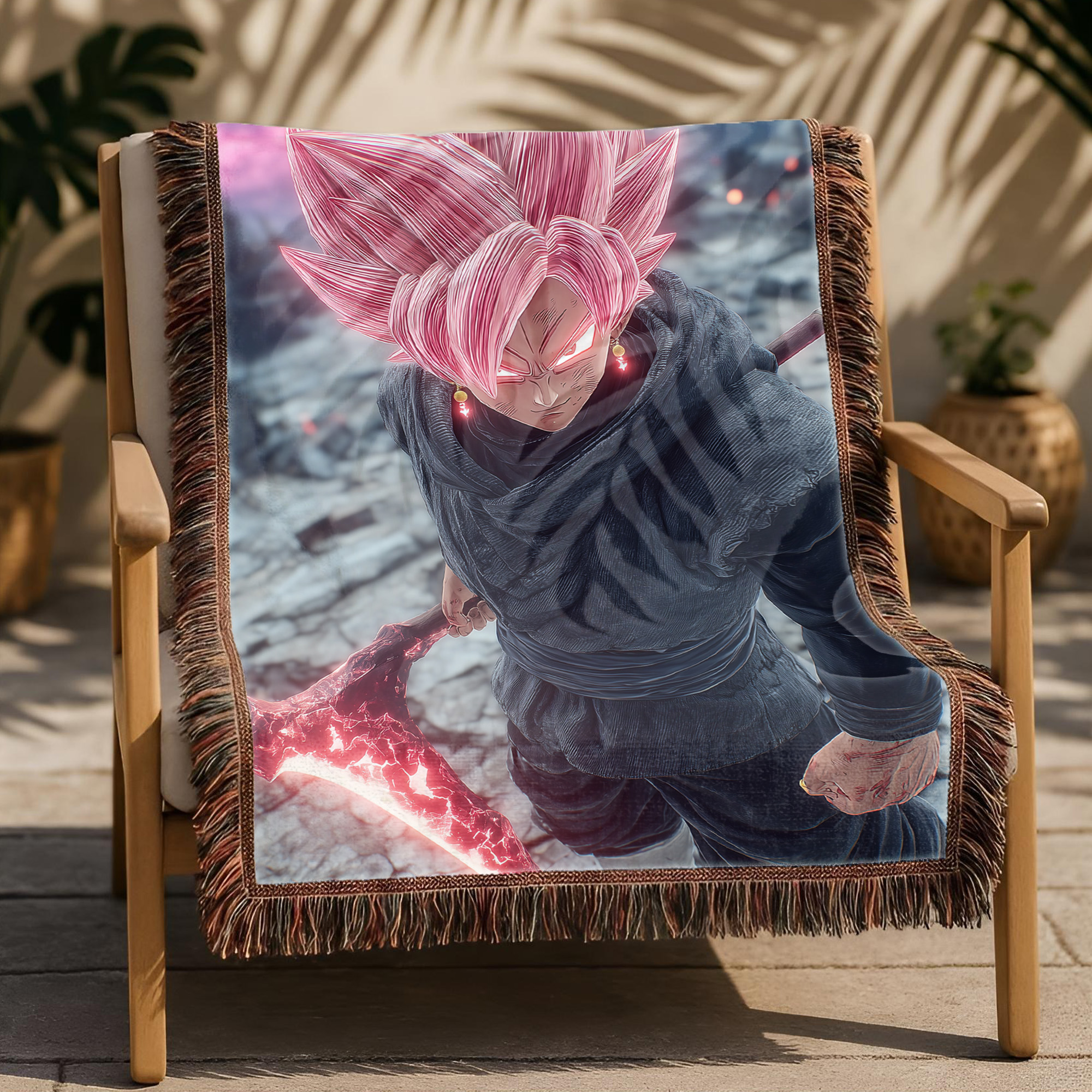 Anime Blanket Super Saiyan Rosé Sword of Hope Pose