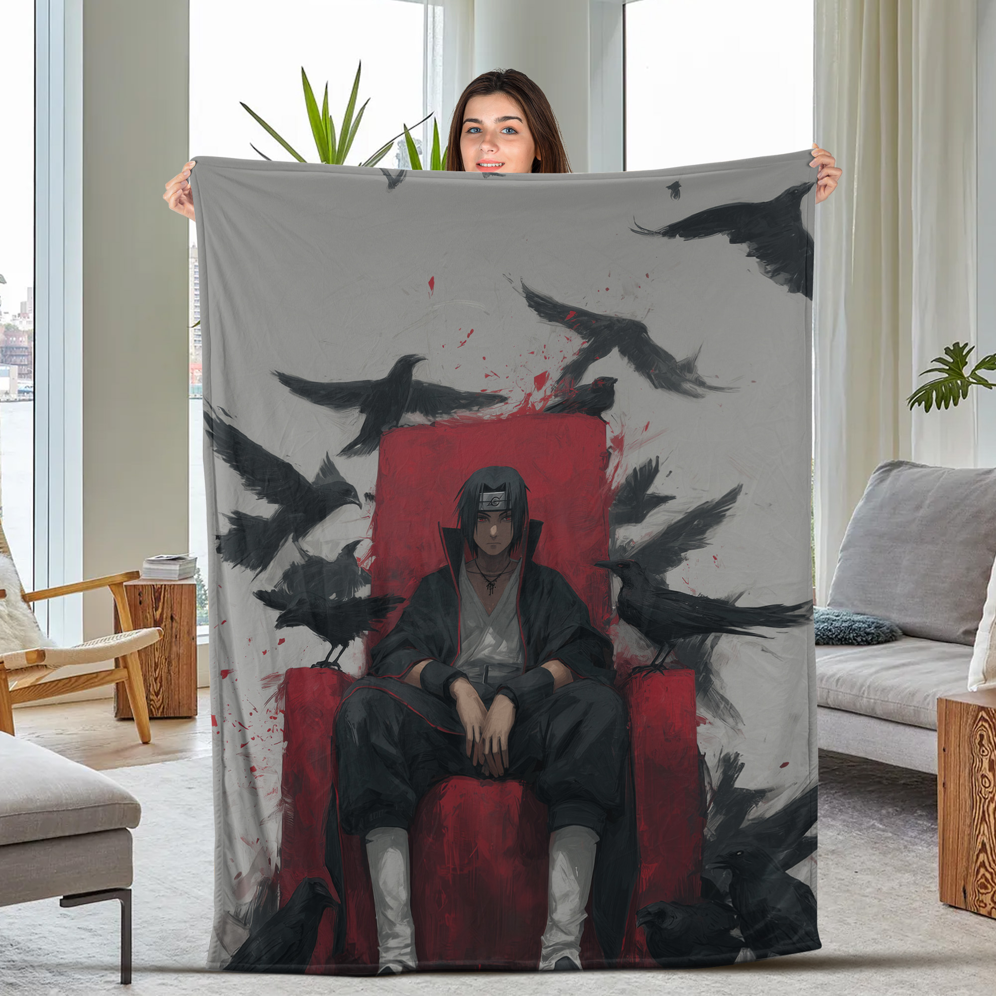Naruto Shadow Clone Pose Fleece Blanket