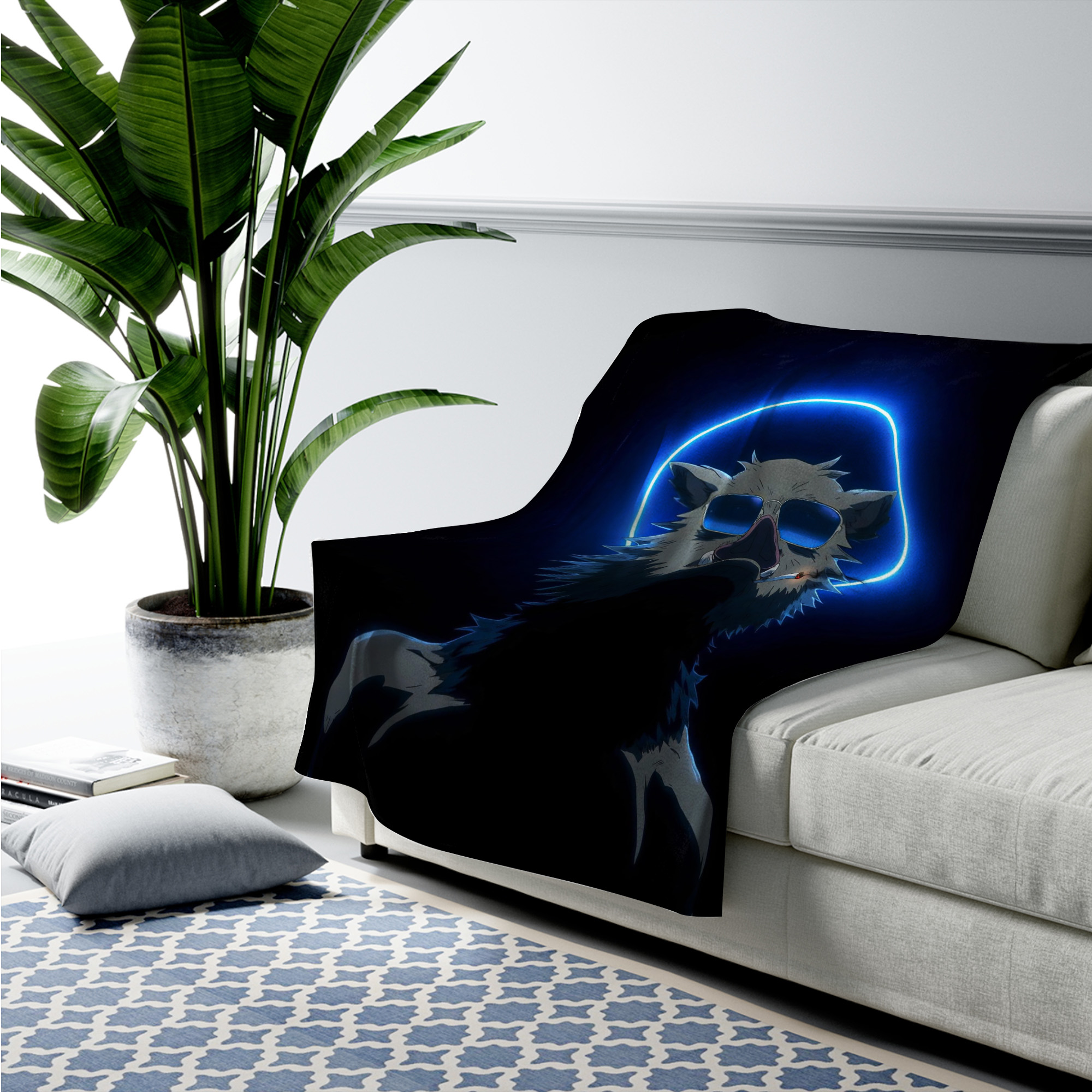 Demon Slayer Beast Form Stance Fleece Blanket