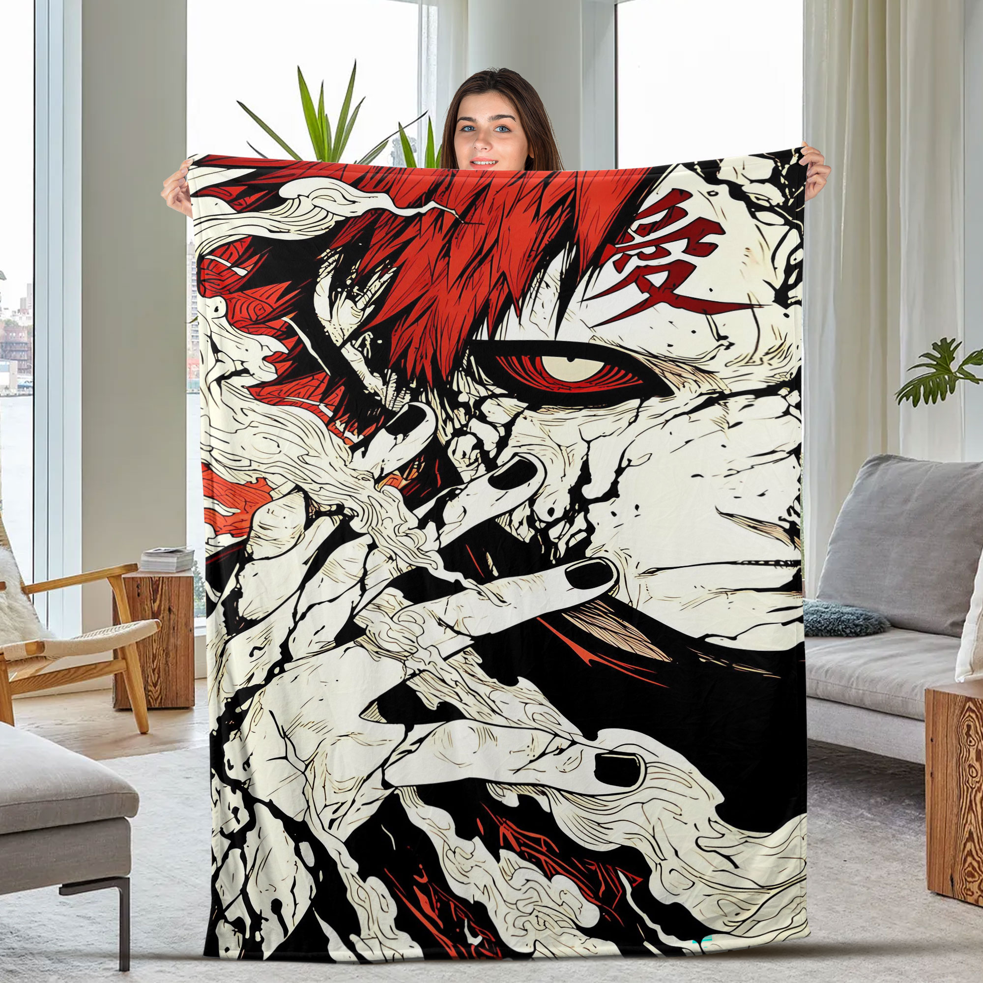 Gaara Fleece Blanket